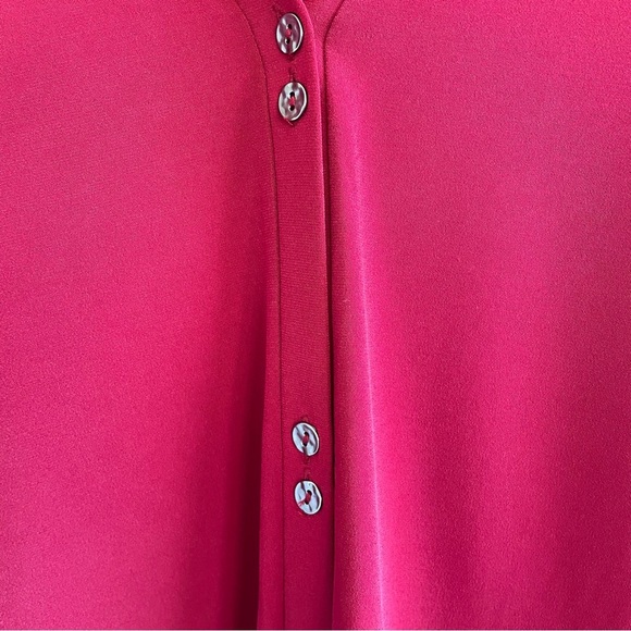 Susan Graver Women's Button Up Tunic Top Burgundy Size 3XP - Picture 4 of 9